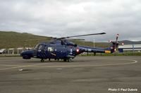 Danish Navy Lynx helicopter seen at Vagar Airport 2007.  Photo  Paul Dubois Collection