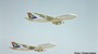 Boeing 747-400 and 300 flying in formation, SAA. Photo  Robert Adams