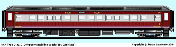SAR Type D-31-C Composite mainline coach (1st, 2nd class)