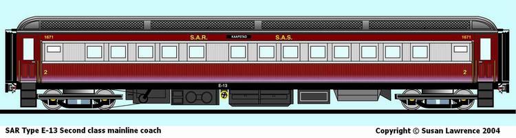 SAR Type E-13 Second class mainline coach 