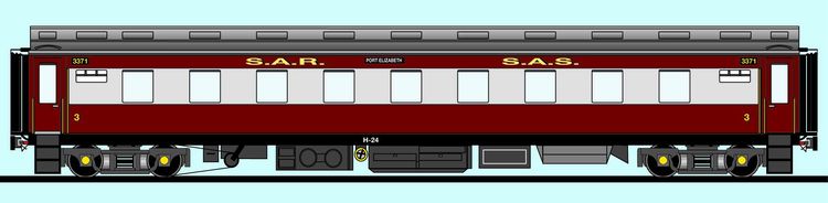 Click for larger image - SAR Type H - 24 Third class mainline coach Drawing  Susan Lawrence 2006