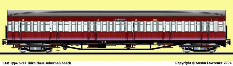 SAR Type S-13 Third class suburban coach