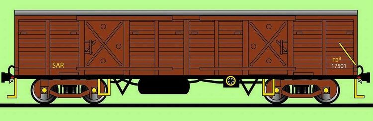 SAR Type FB-8 Bogie covered goods wagon