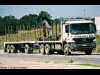 Mercedes Benz Actros 3340 flatbed crane truck for logs